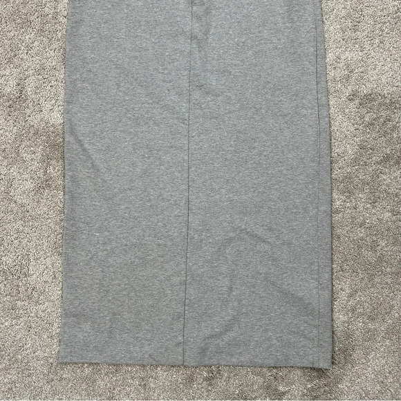 Reformation Elowen Knit Jersey Midi Skirt Pull On Organic Cotton Heather Grey XS - Picture 9 of 14